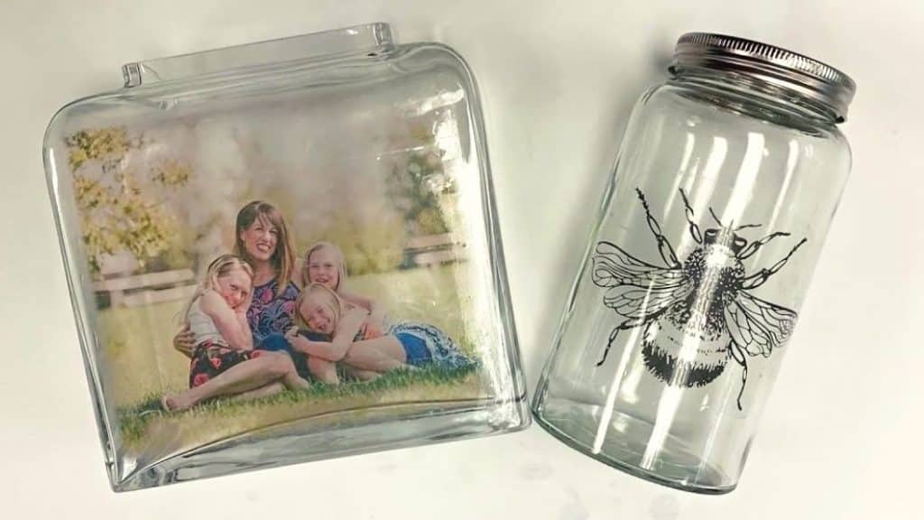 How to transfer photo to glass jar DIY
