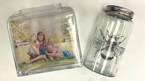 How to Transfer A Photo Onto Glass With Packing Tape | DIY Joy Projects and Crafts Ideas