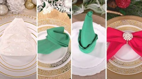 4 Christmas Napkin Folding Ideas | DIY Joy Projects and Crafts Ideas