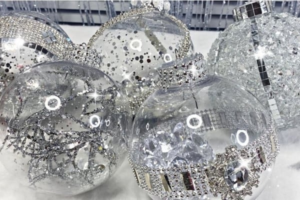 5 DIY Dollar Tree Glam Christmas Tree Ornaments