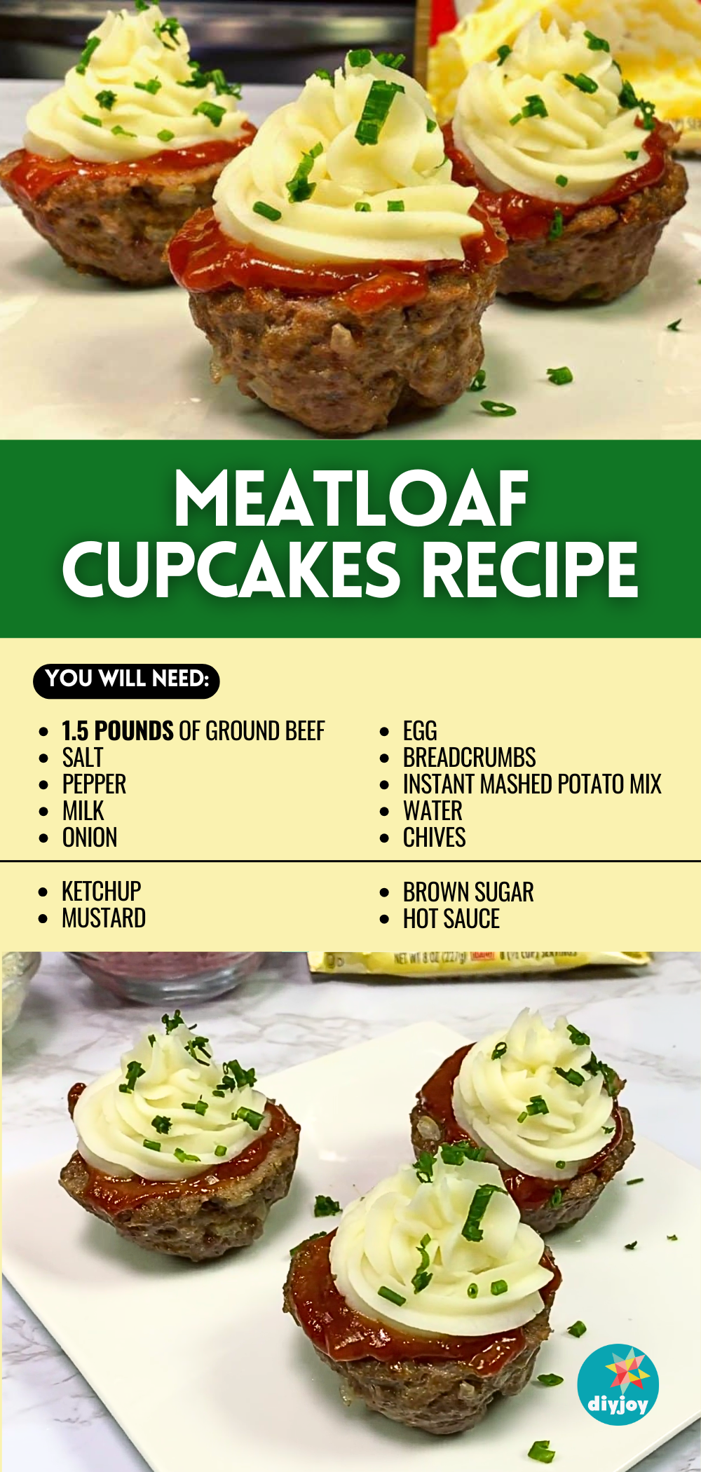 Easy Meatloaf Cupcakes Recipe