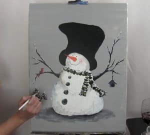 How to Paint a Snowman With Acrylics