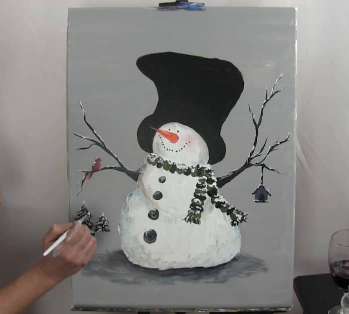 How To Paint a Snowman For Beginners {Paint and Sip Friendly Idea}