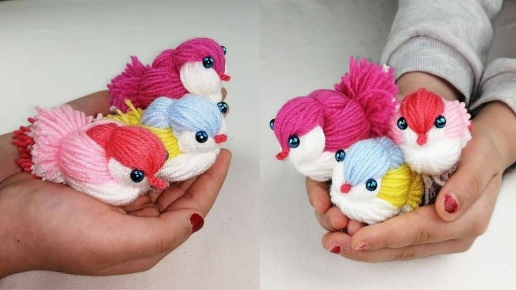 Easy to Make DIY Yarn Birds