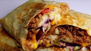 Easy to Make Ground Beef and Cheese Wrap