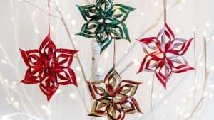 3D No Sew Fabric Snowflakes