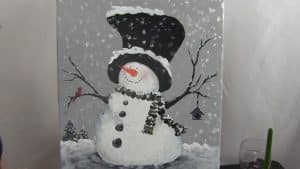 How to Paint a Snowman With Acrylics