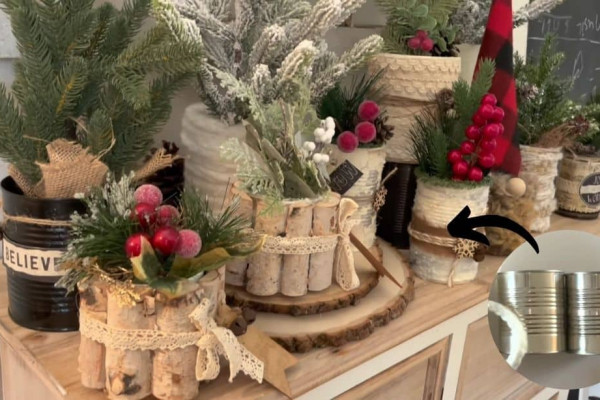 Repurpose tin cans into decor tutorial