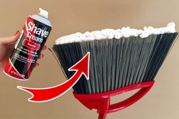 Shaving cream hacks for cleaning