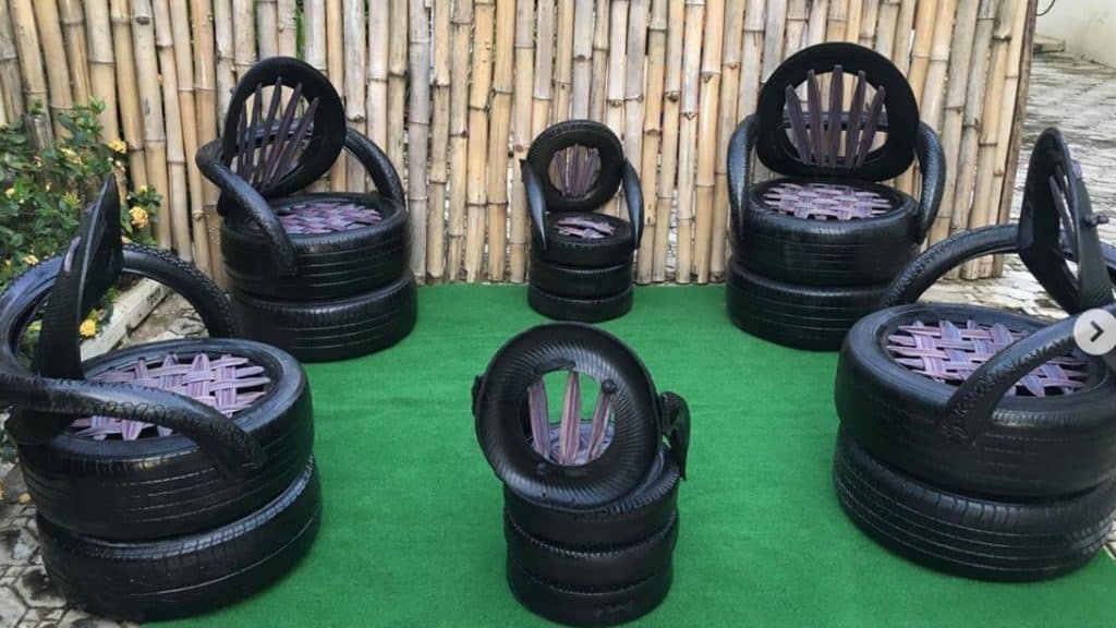 diy chairs made out of tires