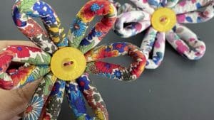 How To Make A DIY Fabric Flower Scrunchie