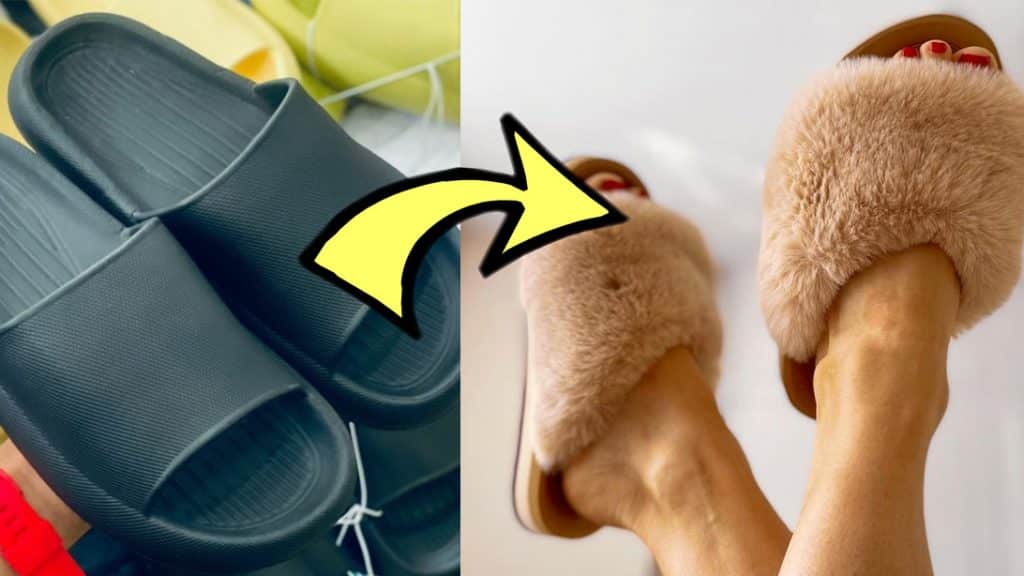 how to make fluffy slippers from flip flops