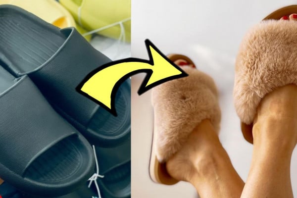 how to make fluffy slippers from flip flops