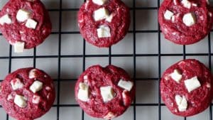 Chewy Red Velvet Chocolate Chunk Cookie Recipe