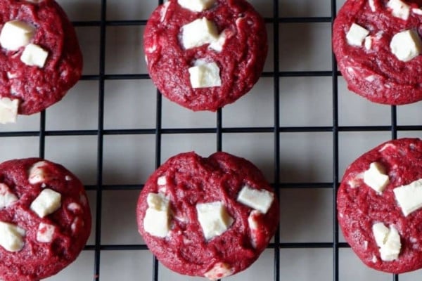 Chewy Red Velvet Chocolate Chunk Cookie Recipe