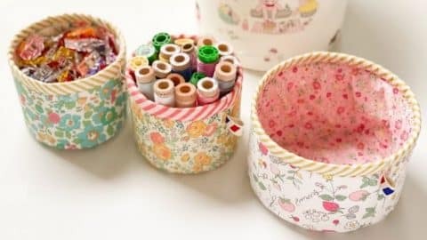 DIY Simple Fabric Basket Sewing Tutorial | DIY Joy Projects and Crafts Ideas