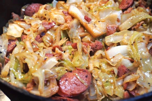 Easy Southern Fried Cabbage with Sausage Recipe