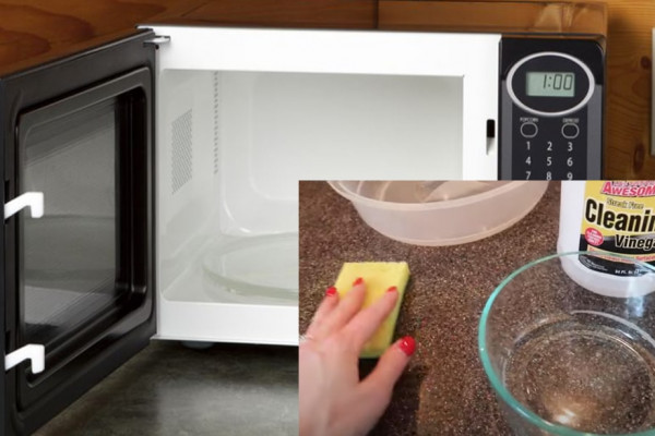 clean microwave with vinegar tutorial