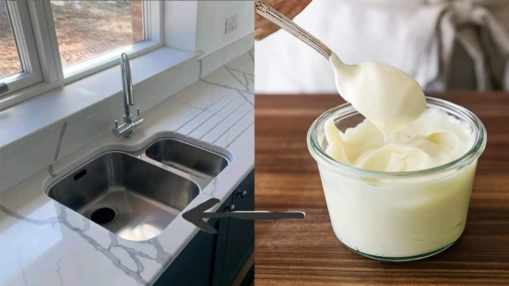 erase countertop scratches with mayo
