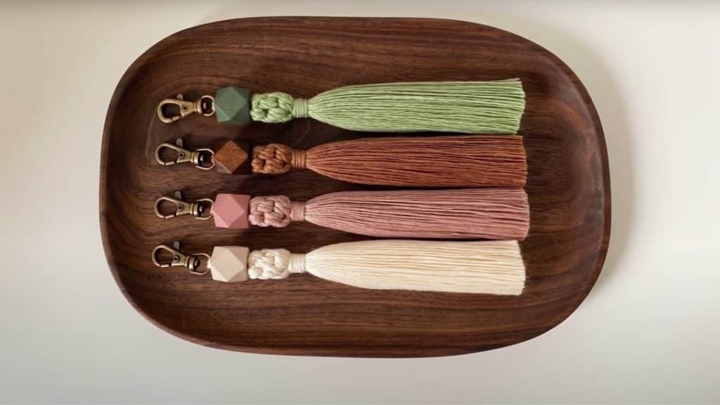 macrame tassel keychain tutorial