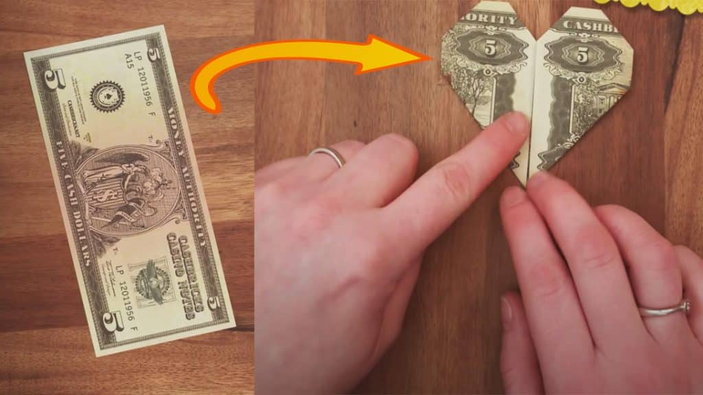 make a heart out of a dollar bill tutorial
