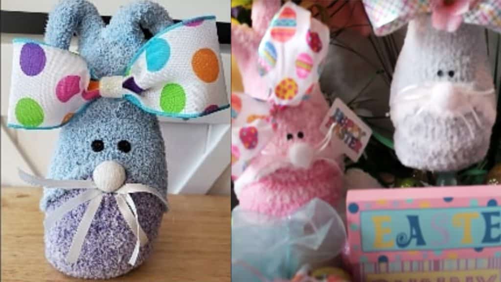 no sew spring sock bunny gnome tutorial