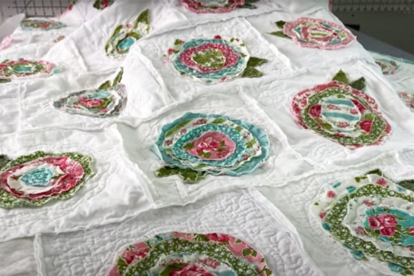 rose garden quilt tutorial