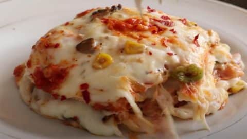 Vegetable Lasagna Using Bread with No Oven | DIY Joy Projects and Crafts Ideas