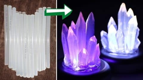 Easy And Cheap DIY Glowing Faux Crystals Tutorial | DIY Joy Projects and Crafts Ideas