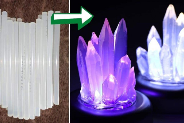 Easy And Cheap DIY Glowing Faux Crystals Tutorial
