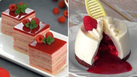 2-Way Creamy Raspberry Cake Recipe | DIY Joy Projects and Crafts Ideas