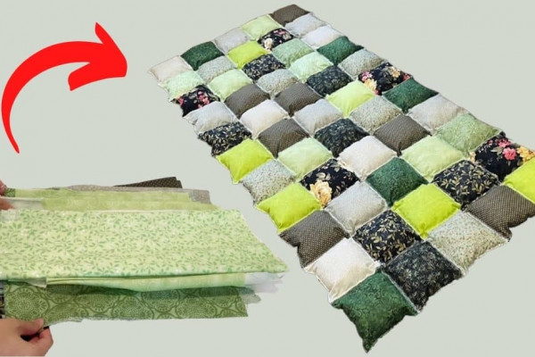 Easy DIY Bed Mattress Using Scrap Fabrics