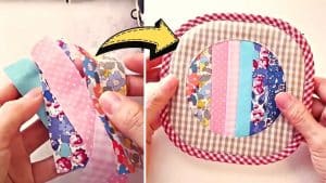 How To Sew A Fabric Coaster Using Scraps