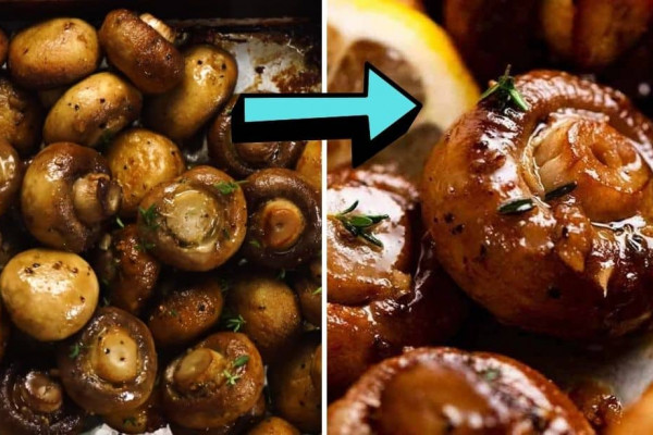 Garlic Butter Roasted Mushrooms Recipe