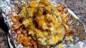 2-Way Loaded Shrimp Baked Potatoes Recipe