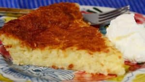 Old-Fashioned Impossible Coconut Pie Recipe