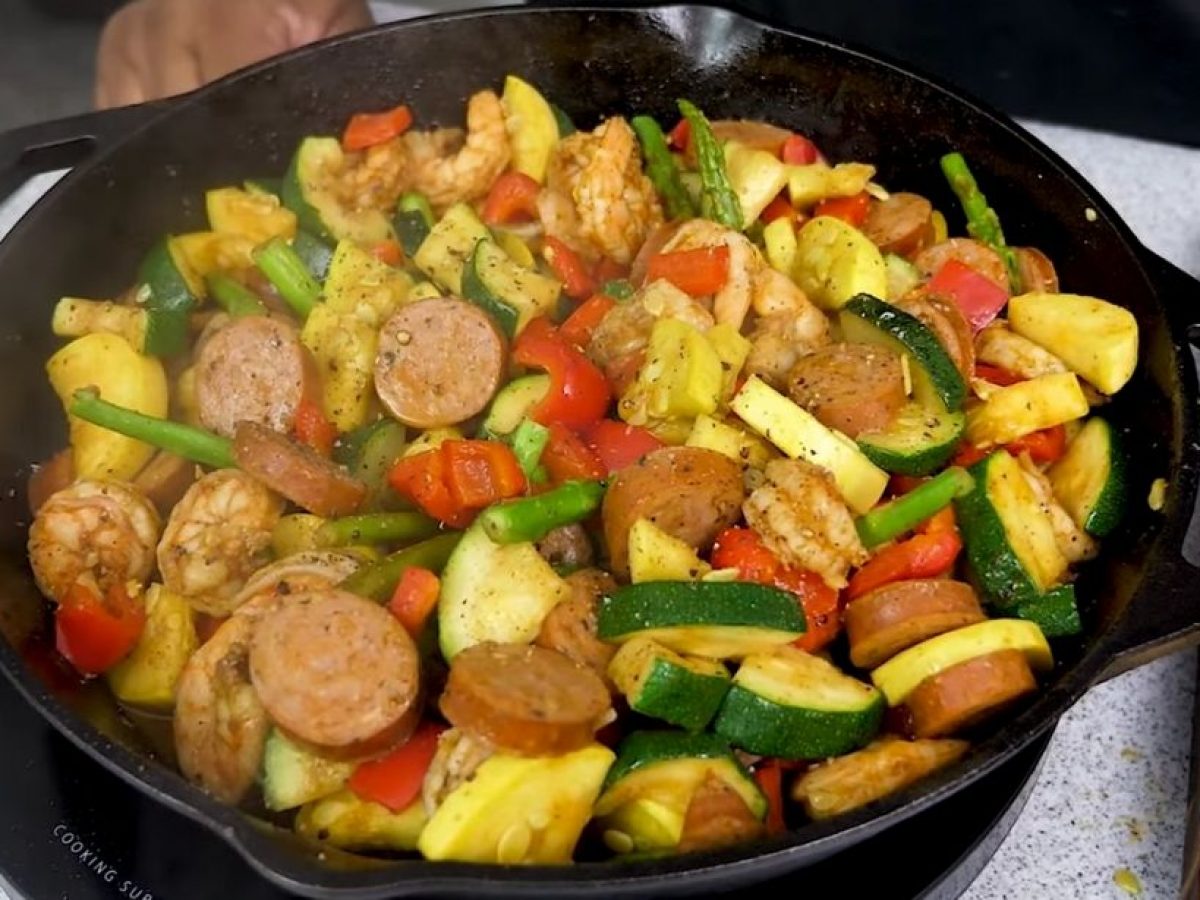 Shrimp And Vegetable Skillet