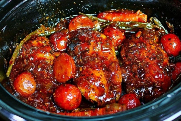 Slow Cooker Honey Garlic Chicken And Veggies Recipe