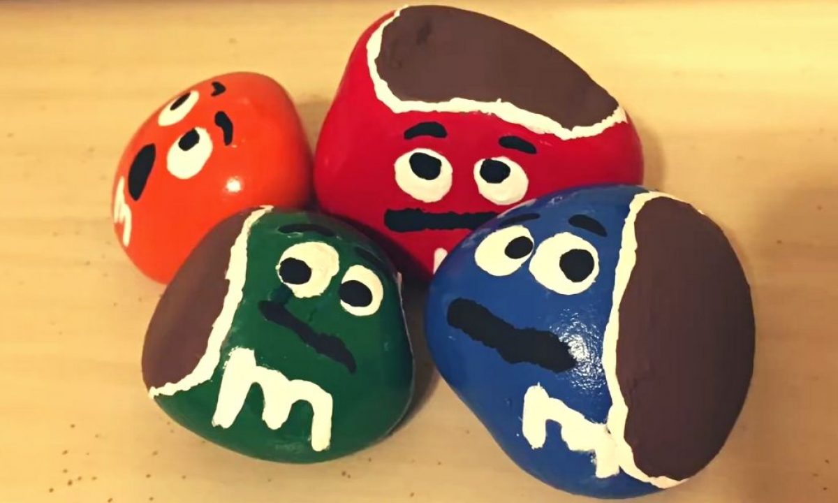 Super Easy DIY M M Painted Rocks Tutorial