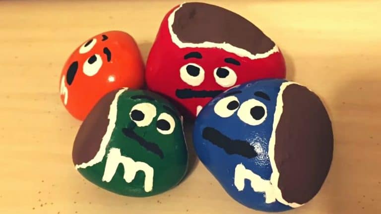 Super Easy DIY M&M Painted Rocks Tutorial - DIY Joy