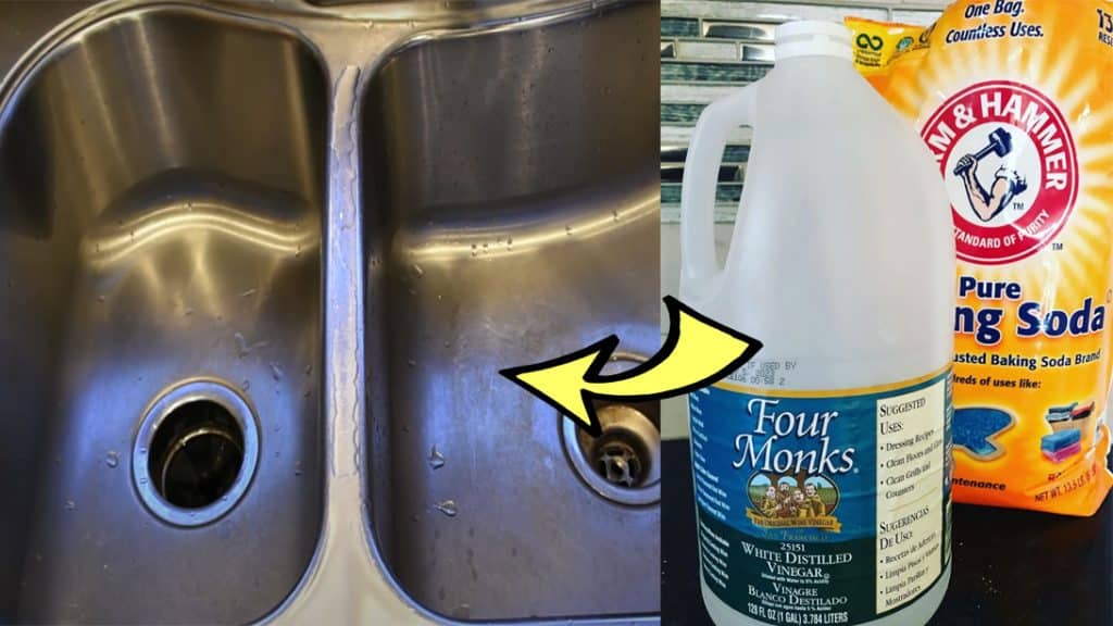 how to clean sink with baking soda and vinegar hack