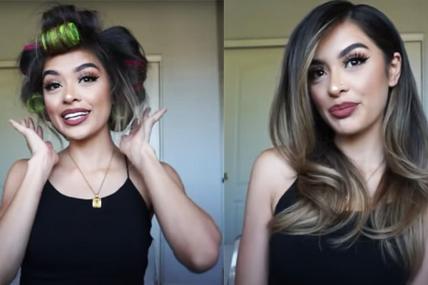 how to get a blowout hairstyle with rollers