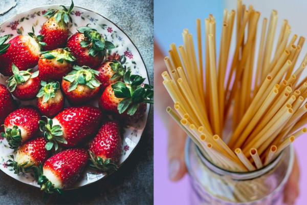 how to hull strawberries with straw