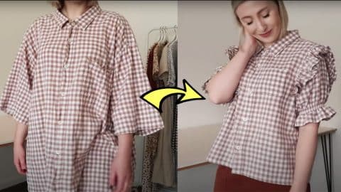 How to Upcycle a Man’s Shirt into a Ruffled Blouse | DIY Joy Projects and Crafts Ideas