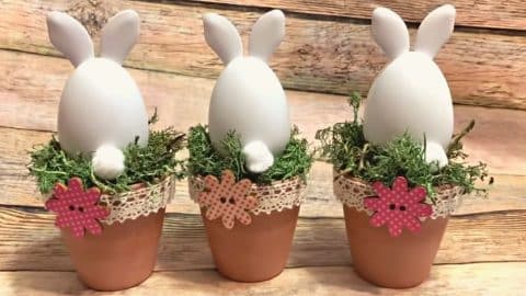 DIY Dollar Tree Easter Bunny Pots Tutorial | DIY Joy Projects and Crafts Ideas