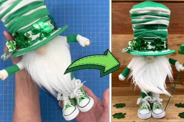 Dollar Tree St. Patrick's Day Gnome Tutorial