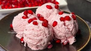 Easy 4-Ingredient Pomegranate Ice Cream Recipe