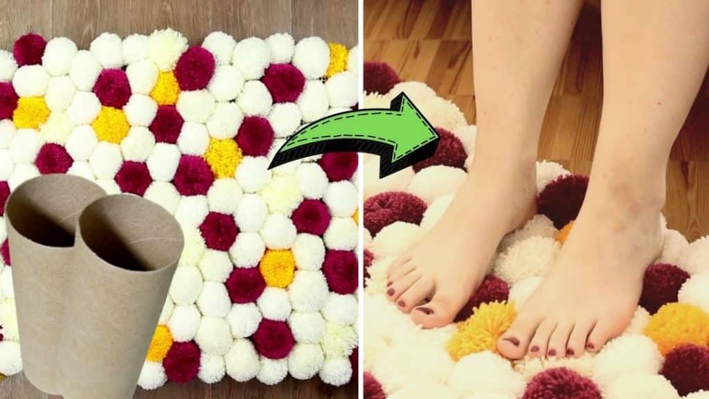 Easy DIY Fluffy Bobble Rug Tutorial