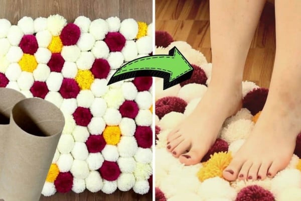 Easy DIY Fluffy Bobble Rug Tutorial