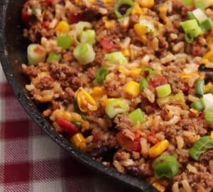 Easy Tex-Mex Ground Beef Skillet Recipe